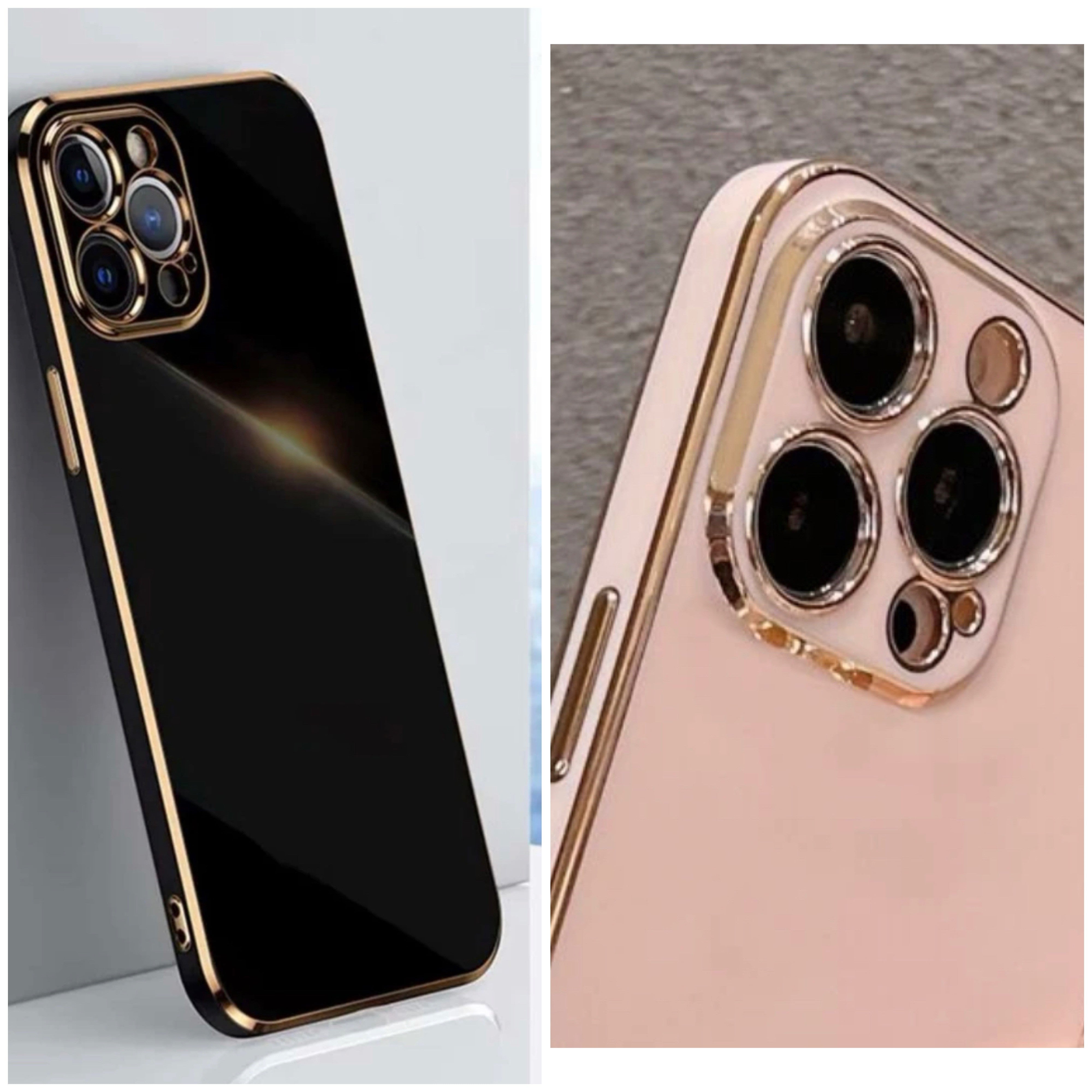 Silicone Case With Gold Colour Bumper iPhone 15 Pro APM.CANDYTECH