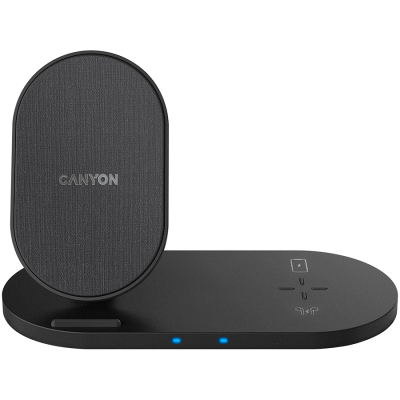 CANYON, 2 in 1 Wireless charger - Black