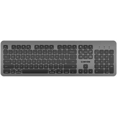 CANYON BK-10, Multimedia Bluetooth 5.1 keyboard MAC Version, slim design with low profile silent keys, US layout