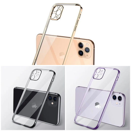 Silicone case with bumper and transparent back - iPhone 14 Plus