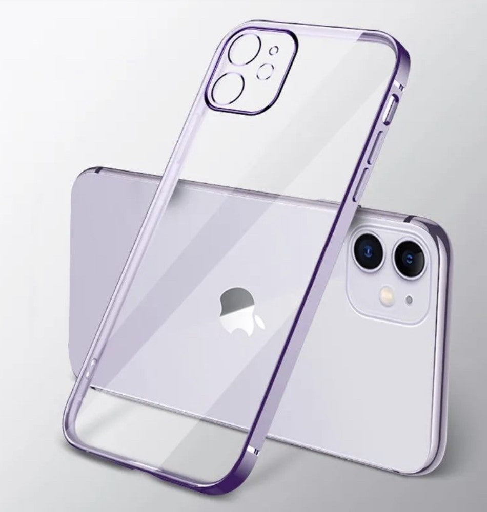 Silicone case with bumper and transparent back - iPhone 14 Pro