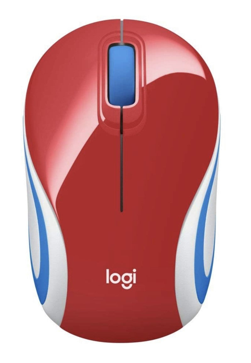 Logitech wireless mini mouse - red